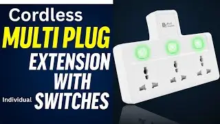 BlackT Electrotech BTPS2 3 Socket cordless Extension | Cordless Power Strip with LED Indicator