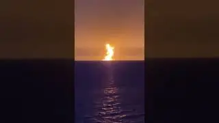 В Каспийском море произошол взрыв вулкана.