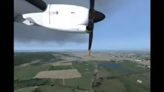 FSX Emergency landing at Christchurch International - Flight1 ATR 72-500