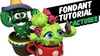 Fondant tutorial | CACTUSES | cake topper