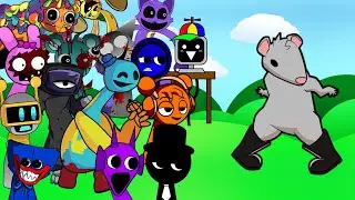 FNF RAT DANCE But - Sprunki Vs Poppy Playtime
