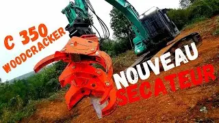 cisaille neuve !! westtech woodcracker cs 350 et kobelco sk 180 sur le chantier du viaduc #akaso