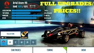 Asphalt 8 Ariel Atom V8 Full Upgrades/Tuning