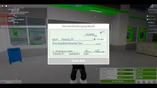 Working in as a cashier (Welcome to Bloxburg)