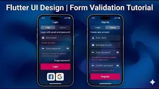 Create Modern Animated Login & SignUp Screens with Form Validation | Flutter UI Design Tutorial