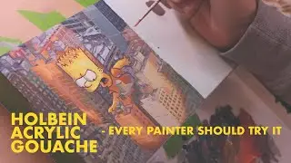 Using Holbein Acrylic Gouache For The First Time