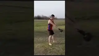 Не повторять!!!сальто назад со штангой.сальто назад с гирей.