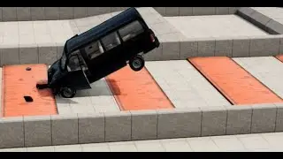 CARS vs CONTAINER SPEED BUMP & DEATH VALLEY #beamng #beamngdrive