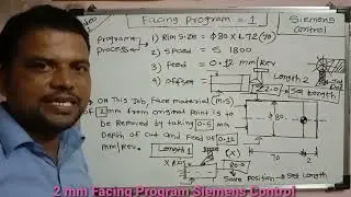 Facing operation Program  | Siemens Control how to make facing program with G00 G01 code | 