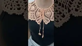Ажурный воротник крючком.  