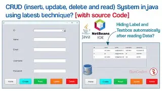 CRUD System in java - How to Insert, Delete, Update and Read in java using NetBeans & MySQL DB?
