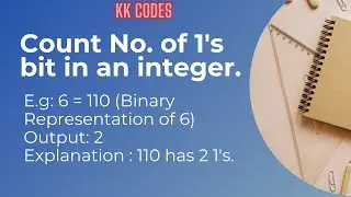 Count set bits in an integer || number of 1 bits || count the number of one's in binary || 1 bits