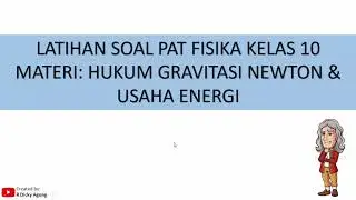 Pembahasan Latihan Soal PAT Fisika Kelas 10