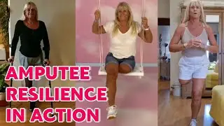 Amputee Woman Adaptive Crutches User | Resilience Practice Rising Stronger