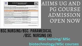 AIIMS UG & PG courses admission open ⚕️⚕️ #aiimsaspirants #aiims #admission2023