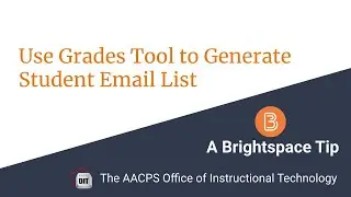 Use Grades Tool to Generate Student Email List