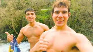 BAÑITO EN LAS POZAS DE OIARTZUN💪🔥 (En pleno invierno❄️🥶)