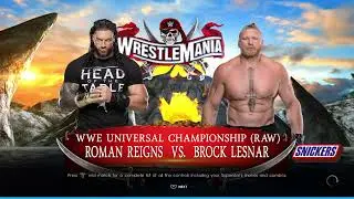 Roman Reigns vs Brock Lesnar WrestleMania Royal Rumble 2k24 #wwe #romanreigns #brocklesnar wwe 2025