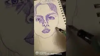 Mindful Purple Fountain Pen #Ink #Drawing! - #shorts