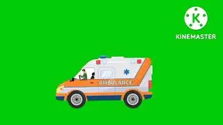 Moving Ambulance Greenscreen