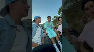 The boys in the car singing Los Boys 😎🎶