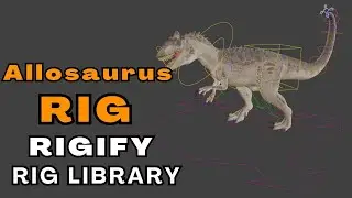 Rig Allosaurus with Rigify-Rig Library in Blender
