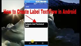How to Create label TextView in Android