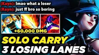 Evelynn, but I 1v9 with 3 Losing Lanes and Deal 60,000 DMG!