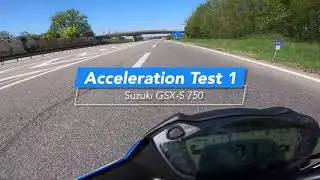 GSX-S750 Acceleration Top Speed Test German Autobahn (0-100,0-200,100-200)