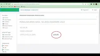 CEK KELULUSAN SELEKSI AKADEMIK AKUN SIAGA PENDIS
