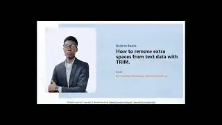 How to Remove Extra Spaces from Text Data in Excel Using TRIM | Excel Tips & Tricks