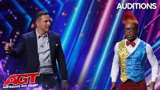 CLOWN has a Mock Cowboy Duel with David Walliams | Australia's Got Talent 2022