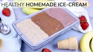 HOMEMADE ICE CREAM RECIPE | easy, healthy neapolitan ice cream