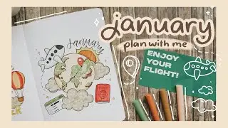 PLAN WITH ME | January 2022 Bullet Journal Setup | ✈ Travel Holidays 🧳
