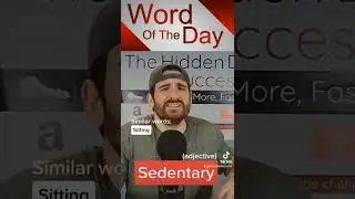 Today's word of the day is sedentary. #wordoftheday