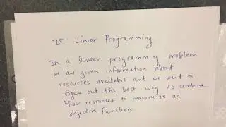 Section 7.5 Introduction to Linear Programming