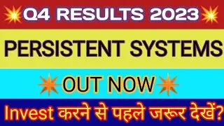 Persistent Q4 Results 2023 🔴 Persistent Systems Results 🔴 Persistent Share Latest News 🔴 Persistent