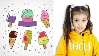 Learn how to draw ice cream - فيرى وينه‌کیشانی به‌