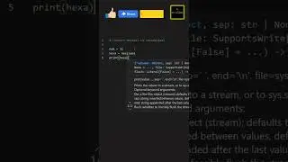 Convert decimal number to hexadecimal easily in python | At A Glance! | 