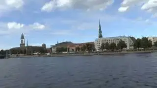 Прогулка по реке Даугаве в Риге за 2 минуты