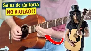 E se os SOLOS DE GUITARRA fossem tocados no VIOLÃO?