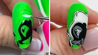 Short Nails: Colorful Summer Nails  #shorts