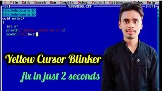 Fix Yellow Colour Cursor Blinker In Turbo C++ || Text Editing Problem in Turbo C++