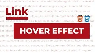 Link hover effect using HTML and CSS | Hover effect