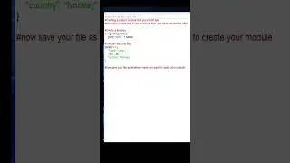 Part 9 | Python Programming | Creating, Importing, and Calling from Your own Module (updated)