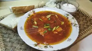 Вышло лучше! ПОСТНЫЙ БОРЩ С ЖАРЕНОЙ СКУМБРИЕЙ.  Как меня подвела плохая рыбная консерва...