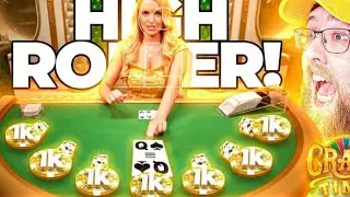 DEGEN HIGHROLLER BLACKJACK & CRAZY TIME GAMBLING SESSION WITH MY FRIENDS! (INSANE