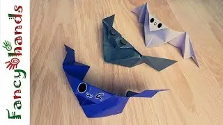 Как сделать летучей мыши ПОДВИЖНЫЕ крылья.  ОРИГАМИ из бумаги