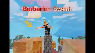 Sweating with barbarian 😈 (Roblox Bedwars)