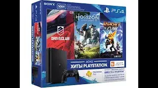 Playstation 4 Slim - Распаковка +3 игры + Playstation Plus(3 месяца)
